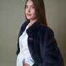 Пальто женское из меха норки воротник-стойка москвичка цвет графит 100*125/50